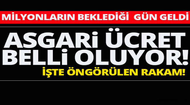Milyonların beklediği an geldi! 2021 yılı asgari ücreti bugün belli oluyor