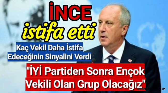 Kendisi İstifa Etti, CHP'den Kaç Vekilin Daha İstifa Edeceğinin Sinyalini Verdi