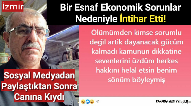 Kahvecilik Yapan Esnaf Ekonomik Sorunlar Nedeniyle İntihar Etti!