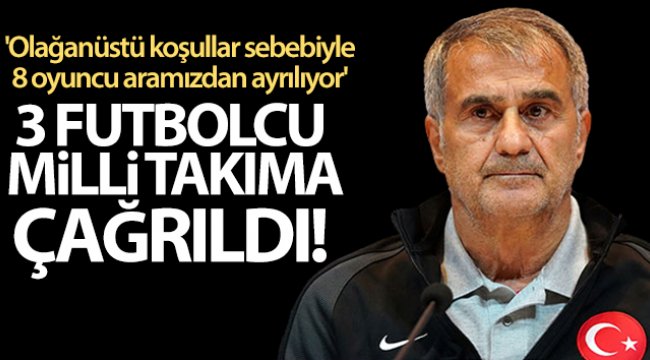 Şenol Güneş: '3 oyuncuyu kadroya dahil ettik'