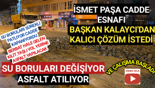 15 Günde Bir Kazılıyordu..Artık Su Borusu Yenileniyor ve Berbat Halde Olan Kilitli Taşlı Yolun Yerine Asfalt Yapılacak