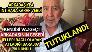 Arkadaşıyla intihara karar verip vazgeçen şahıs tutuklandı