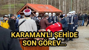 Karaman'lı Şehit Son Yolculuğuna Uğurlandı