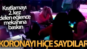 Konya'da kısıtlamayı 2. kez delen eğlence mekanına baskın