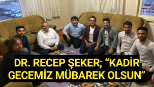 DR. RECEP ŞEKER; “KADİR GECEMİZ MÜBAREK OLSUN”