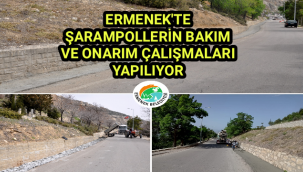 ERMENEK'TE ŞARAMPOLLERİN BAKIM VE ONARIM ÇALIŞMALARI YAPILIYOR