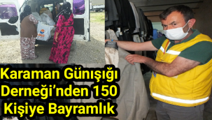 Karaman Günışığı Derneği’nden 150 kişiye bayramlık