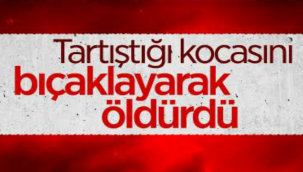 Kocasını bıçaklayarak öldürdü!
