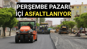 PERŞEMBE PAZARI İÇİ ASFALTLANIYOR
