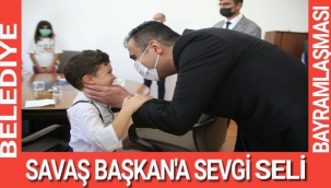 KARAMAN BELEDİYESİNDE BAYRAMLAŞMADA SAVAŞ BAŞKANA SEVGİ SELİ