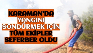 Karaman'da Orman Yangınında Tüm Ekipler Seferber Oldu