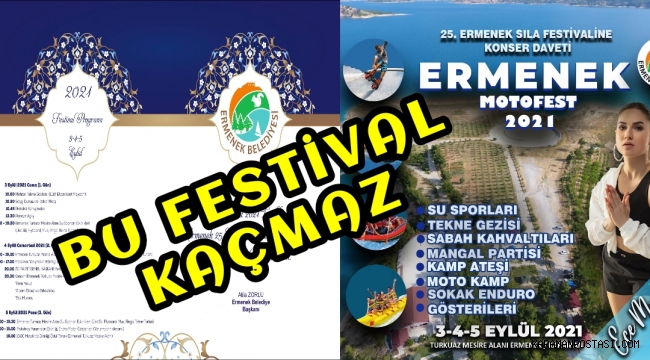 3-4-5 EYLÜL TARİHLERİNDE ERMENEK 25. TAŞELİ KÜLTÜR, SANAT ve SILA FESTİVALİNDE BULUŞALIM