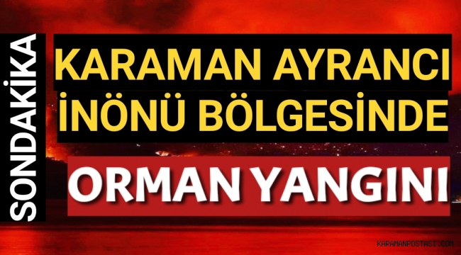 Karaman Ayrancı İnönü Mevkisinde Orman Yangını