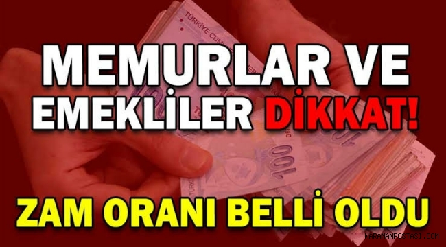 Memur zam oranı belli oldu