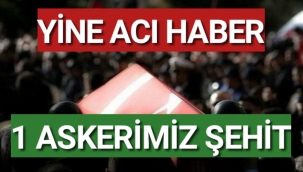 1 KAHRAMAN ASKERİMİZ ŞEHİT OLDU
