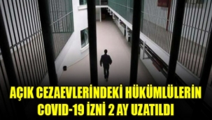Açık cezaevlerindeki hükümlülerin COVID-19 izni 2 ay uzatıldı
