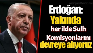 Erdoğan: Yakında her ilde sulh komisyonlarını devreye alıyoruz