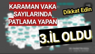 Ve Karaman Vaka Sayılarında Patladı 3.İl Oldu