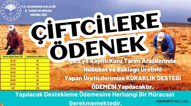 Yetersiz Yağış Nedeniyle Verim Kaybı Yaşayan Çiftçilere Destek