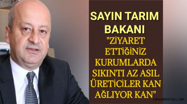 KAĞNICI'DAN BAKAN PAKDEMİRLİ'YE ELEŞTİRİ