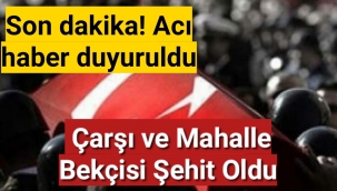 Son dakika! Acı haber duyuruldu: Çarşı ve Mahalle Bekçisi şehit oldu