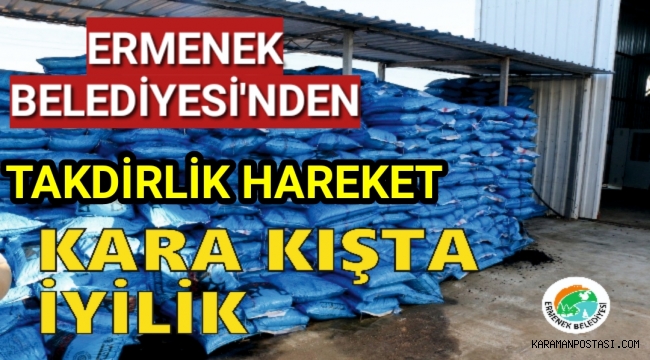 ERMENEK BELEDİYESİ'DEN KARA KIŞTA İYİLİK