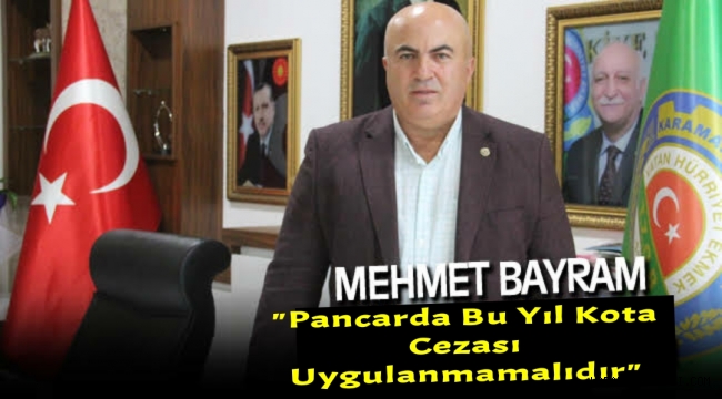 Karaman Ziraat Odası Başkanı Mehmet Bayram