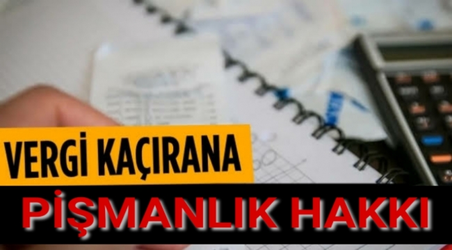 Vergi kaçırana pişmanlık hakkı getiriliyor