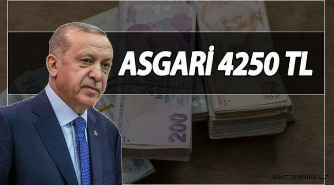 Asgari Ücret 4250 TL Oldu