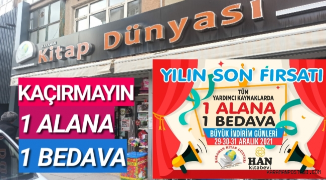 KARAMAN KİTAP DÜNYASINDAN BÜYÜK FIRSAT