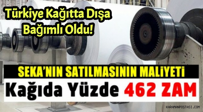 SEKA satıldı, kağıda yüzde 462 zam geldi