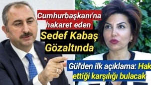 Cumhurbaşkanı'na Hakaret Eden Sedef Kabaş Gözaltında