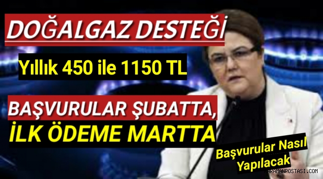 Doğalgaz Desteği Şubatta Başvuru Martta Ödeme