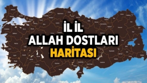 Türkiye'de İl İl Allah Dostları Haritası