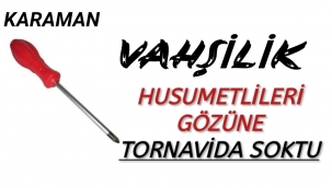 Karaman'da Vahşet...Husumetlisinin Gözüne Tornavida Saplayıp Kaçtı