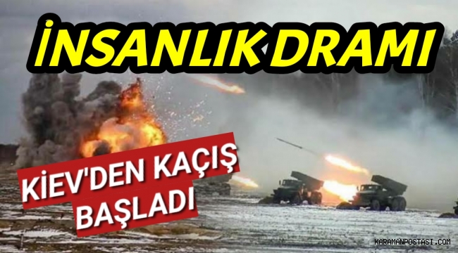 UKRAYNA'DA İNSANLIK DRAMI YAŞANIYOR, İNSANLAR KAÇIYOR,