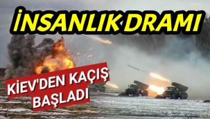 UKRAYNA'DA İNSANLIK DRAMI YAŞANIYOR, İNSANLAR KAÇIYOR,