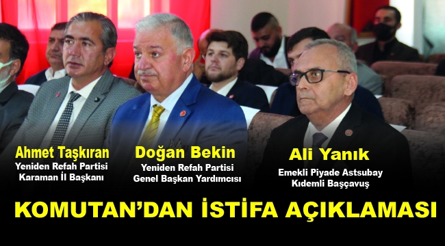 YENİDEN REFAH'TA İSTİFA
