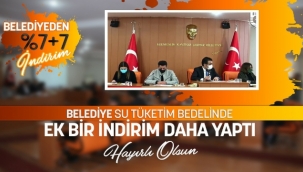BELEDİYE SU TÜKETİM BEDELİNDE EK BİR İNDİRİM DAHA YAPTI