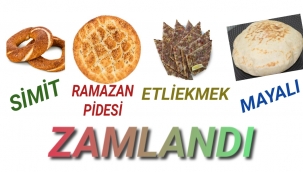 Karaman'da Mayalı,Etliekmek,Pide,Simit Zamlandı..