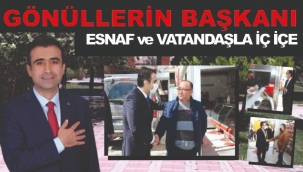 ŞEHRİN BAŞKANI DÜN OLDUĞU GİBİ BUGÜNDE ESNAF ve VATANDAŞLARLA İÇ İÇE