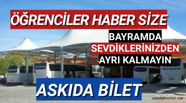 CHP KARAMAN GENÇLİKTEN MESAFELERİ KISALTAN HAREKET ASKIDA BİLET