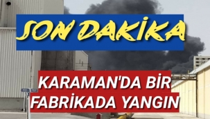 Karaman'da Bir Fabrika Alevlere Teslim Oldu Video