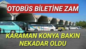 Otobüs Biletlerine Zam