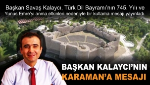 SAVAŞ KALAYCI'DAN ANMA GÜNÜ MESAJI