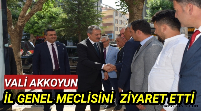 VALİ AKKOYUN İL GENEL MECLİSİNDE