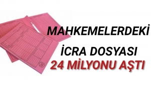 Mahkemelerdeki İcra Sayısı 24 Milyonu Gördü