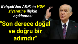Bahçeli'den AKP'nin HDP ziyaretine ilişkin açıklama: Son derece doğal ve doğru bir adımdır