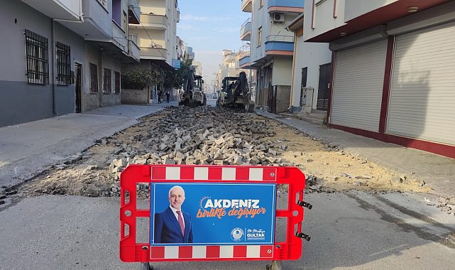 Akdeniz'de sokak yenileme ve yeni yol çalışmaları