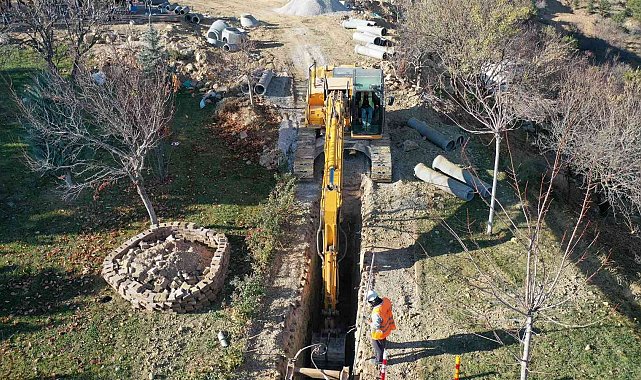 Akyokuş Kasrı'nın kanalizasyon alt yapısı tamamlandı